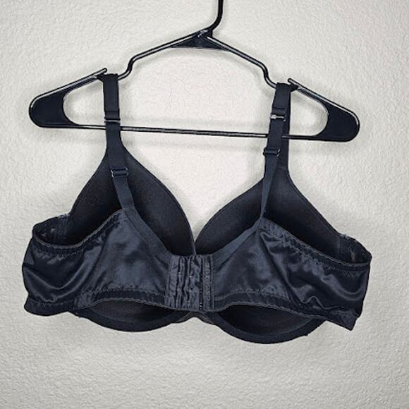 Cacique black push up padded underwire bra Women's size 44D plunge - Picture 3 of 4